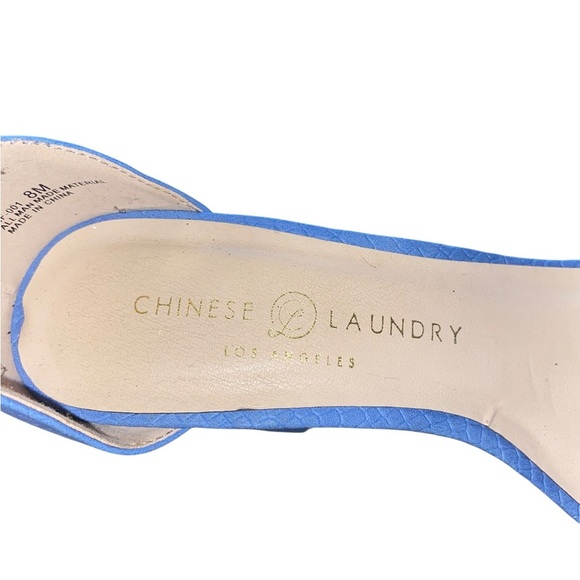 Chinese Laundry Chic light Blue Block Heel Sandal Ankle Straps special occasion - Picture 6 of 9